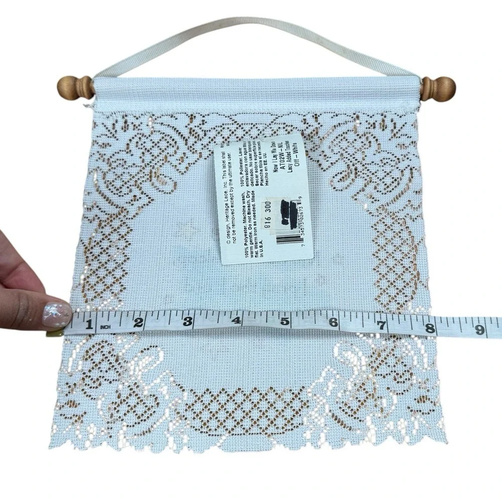 Heritage‎ Lace Garden Therapy Wall Hanging Banner Off-White Floral AT02W-GTH NEW